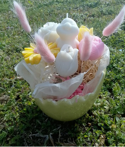 CANDELE “VASO CON FIORI”  medio - 4/6 fiori - varianti